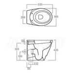 Simas Bohemien унитаз напольный 36,5х53,5см, фурнитура хром- фото2