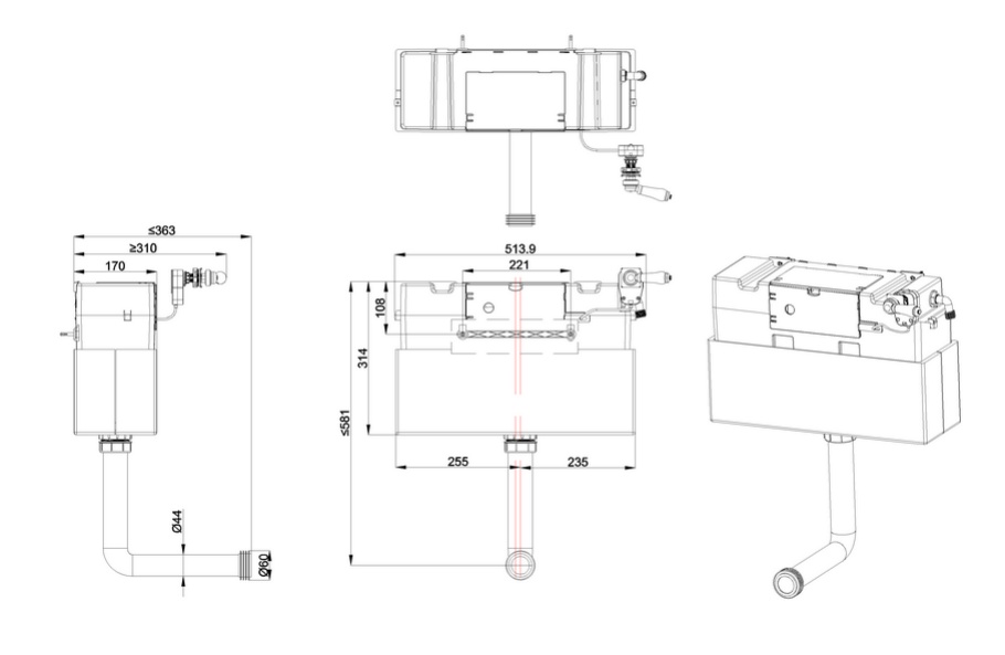 Инсталляция Burlington для приставного унитаза- фото2
