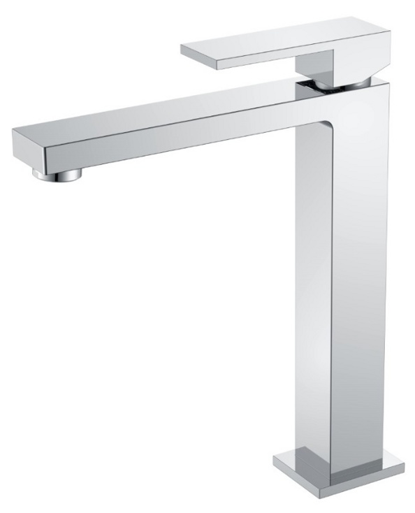 Смеситель для умывальника высокий Boheme Qubic Chrome 472-CR- фото