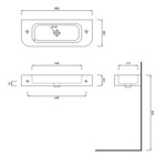 Раковина подвесная/накладная 80 см Cielo Shui SHSL80- фото2