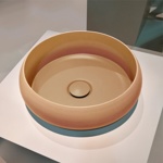 BETTECraft Раковина-чаша на столешницу круглая , 45х45х12 cм, без отв. под смеситель и перелива, цвет карри 040- фото