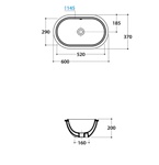 Раковина под столешницу 60x37 Globo Forty3 SC043.BI- фото2