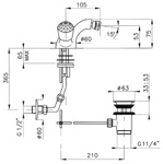 Смеситель для биде Nicolazzi Cristallo 2034 CR 22- фото3