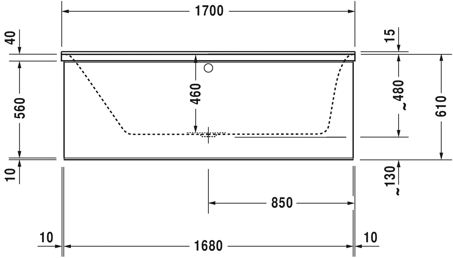   Duravit P3 Comforts 700373 170x70