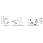Унитаз подвесной с вертикальным сливом укороченный Villeroy&Boch Subway 66041001- фото2