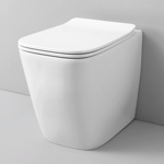 Artceram A16 Унитаз безободковый, напольный приставной слив универсальный 36х52 см, с креплениями, цвет белый матовый- фото