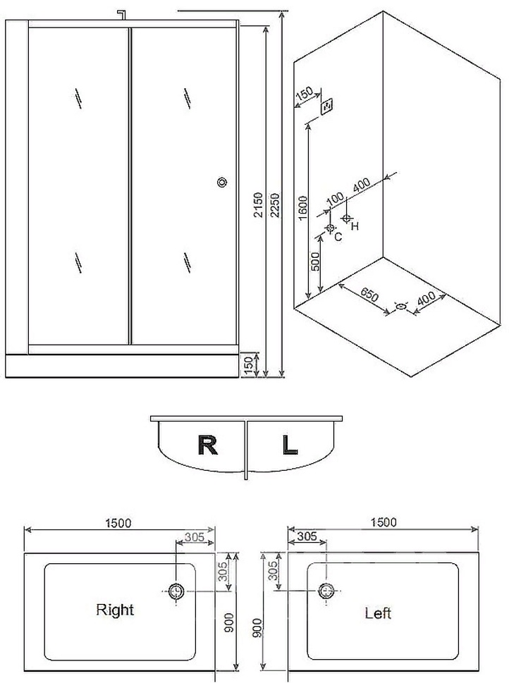 Гидромассажная кабина с парогенератором Grande Home WS 141-2T S8- фото2