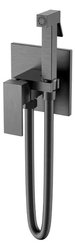 Смеситель гигиенический Boheme Qubic Matt Gun Metal 477-GM- фото