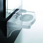 Раковина консоль Simas Arcade 90см на керамических кронштейнах- фото