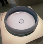 BETTECraft Раковина-чаша на столешницу круглая , 45х45х12 cм, без отв. под смеситель и перелива, цвет blue satin- фото3