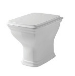 Artceram CIVITAS Унитаз напольный 36х54 см, слив в пол, цвет белый (крепится на силикон)- фото