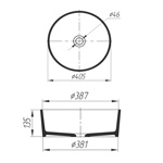Раковина из камня Radostone Alba 405х405x135 мм белая матовая- фото3