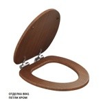 Caprigo Сиденье для унитаза ARMONIA, морилка/хром- фото2