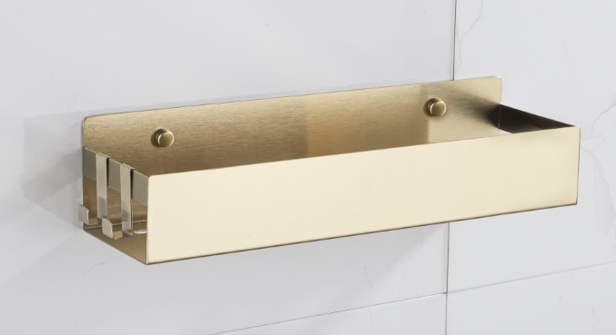 Полка подвесная + 2 крючка MATT GOLD Boheme Q, матовое золото- фото4