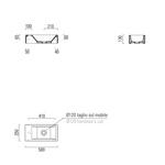 GSI Kube Раковина накладная без перелива 50x25 h 13 см без отв под смеситель цвет белый- фото2