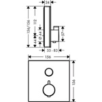 ShowerSelect Glass Термостат ShowerSelect для одного потребителя, стеклянный, СМ- фото2