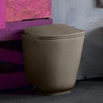 Kerasan Tribeca Унитаз напольный пристенный 55 см БЕЗОБОДКОВЫЙ, c креплением WB5N, цвет: Nocciola- фото