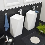 Artceram SHARP Раковина напольная отдельностоящая 50х50хh85 см, без отв под смеситель, без слив перелива, цвет белый.- фото2