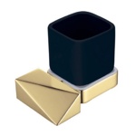 Boheme Стакан для зуб.щеток NEW VENTURO, золото/черный- фото