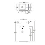 SIMAS AGILE Раковина подвесная 40х27 см, 1 отв., цвет: белый- фото2