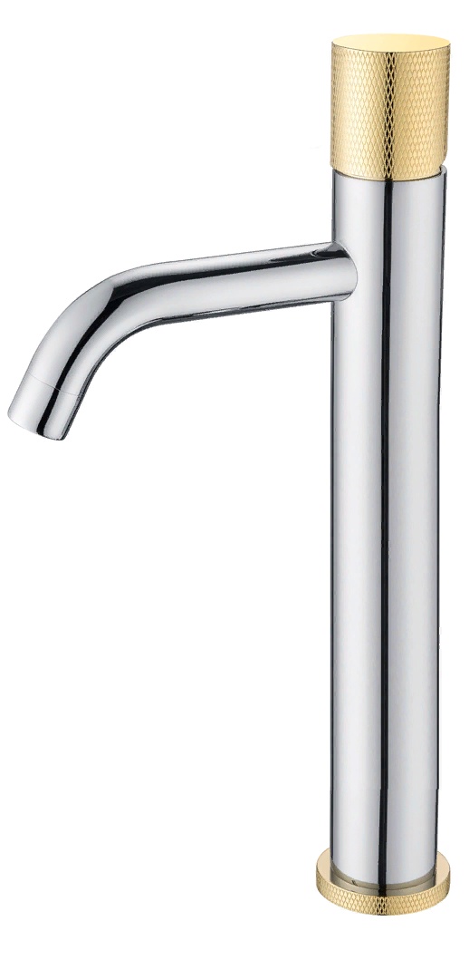Смеситель Boheme Stick 122-CRG.2 для раковины, chrome touch gold- фото