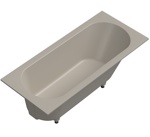 Встраиваемая ванна из камня Radostone Marcella170 Stone Surface 1700 х 750 х 600 мм кремовый матовая- фото