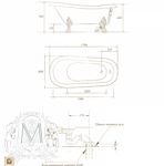 Ванна акриловая Migliore Bella 1700х800х640 хром- фото2