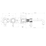 Gessi Inciso- Встраиваемый однорычажный смеситель с изливом, без донного клапана. цвет: black XL- фото2