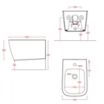 Artceram A16 Биде подвесное 36х52 см, с 1 отв под смеситель, с креплениями, цвет белый.- фото2