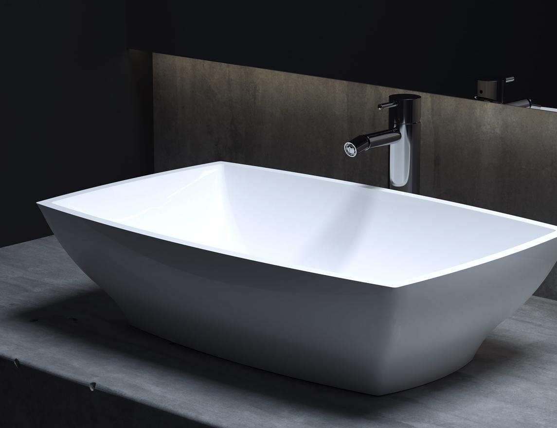 Раковина накладная Salini Gloria 304, 600х380х150 мм, матовая