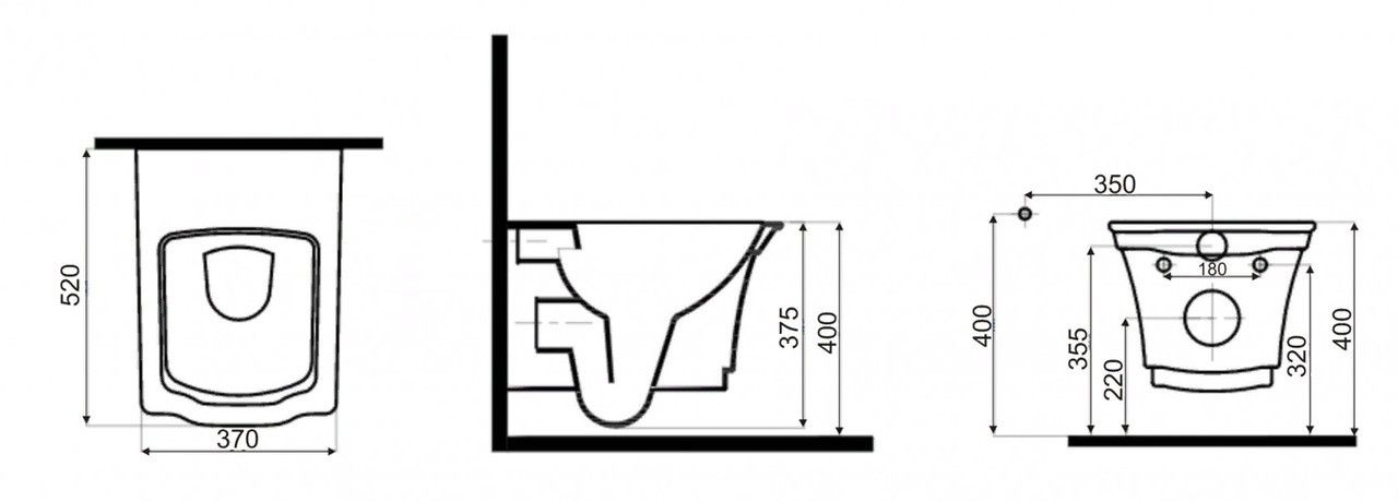 Унитаз Подвесной Boheme Vogue- фото4