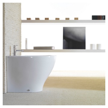 Биде напольное 38x55 Globo Bowl+ BP009.BI- фото