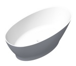 Ванна из камня Radostone Adriana Stone Surface 1700 х 805 х 580 мм серо-белая матовая- фото