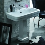 Консоль с одним отверстием Simas Evolution 90см на пьедестале- фото