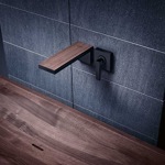 Axor MyEdition Смеситель для раковины, настенный, на 2 отв, излив 245мм , цвет: полированный черный/орех- фото2