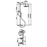 Palazzani Track душевая система с термостатическим смесителем и верхним душем - фото2