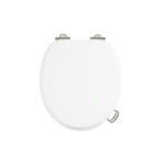 Сиденье на унитаз Arcade, цвет Белый матовый, НИКЕЛЬ- фото
