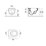 GSI Kube Унитаз подвесной 50x36 см , с креплением FISR2- фото2