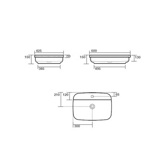 Kerasan Tribeca Раковина встраиваемая/накладная, 60х43см,с 1 отверстием под смеситель, цвет: белый- фото6