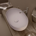 Kerasan Nolita Раковина накладная 60х40 см, без отв под смеситель, цвет  светло-серый- фото