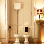 Унитаз Kerasan Retro 1011 с верхним бачком в комплекте (золото)- фото3