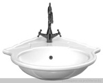 Раковина Althea Ceramica Сlassic Royal 30353 угловая - фото3