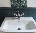 Смеситель для раковины на 1 отверстие с донным клапаном Burlington KE4 WAL- фото2