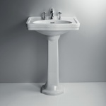 Раковина с 3 отв под смеситель Simas Londra LO914 на пьедестале- фото