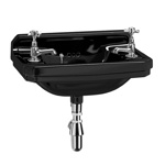 Гардеробная раковина черная Edwardian на 1 отверстие справа или слева Burlington- фото