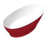 Ванна из камня Radostone Adriana Stone Surface 1700 х 805 х 580 мм красно-белая матовая- фото