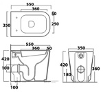 Унитаз приставной Galassia MEG11 5409- фото3