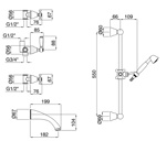 Смеситель для ванны встраиваемый Bugnatese Lady 929- фото2