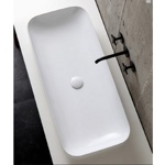 AZZURRA ELEGANCE раковина SOFT накладная 90х40см без отв. под смеситель, цвет белый- фото