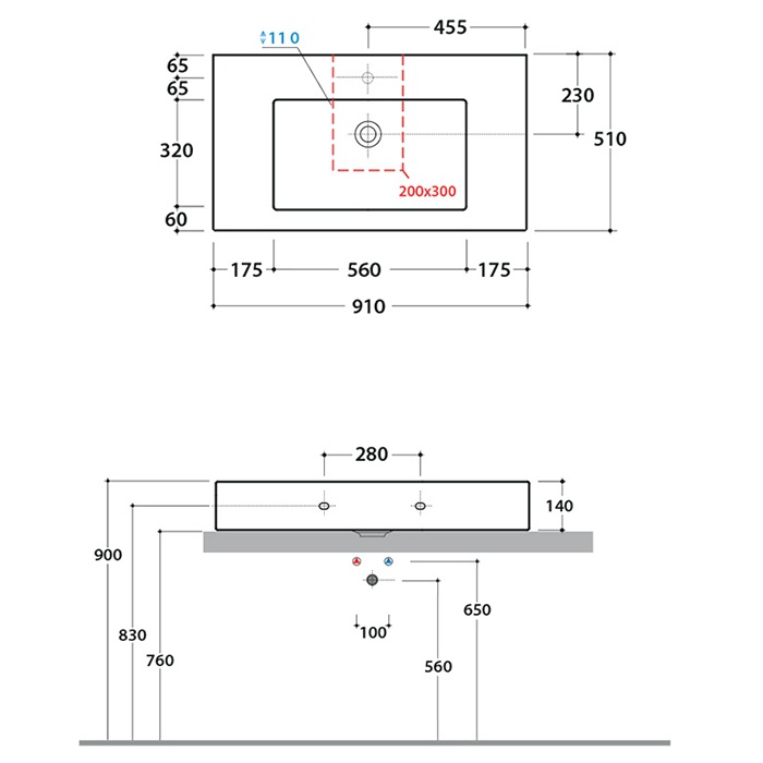 GLOBO Incantho Раковина, наклавдная 91х51 см, без отв под смеситель, цвет белый- фото2